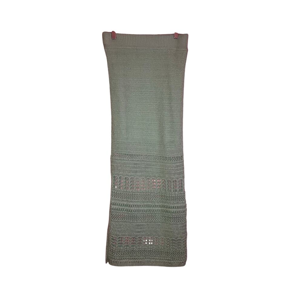 NWT Uncharted Threads Mint Green Crochet Knit Midi Skirt Size Small Beachwear